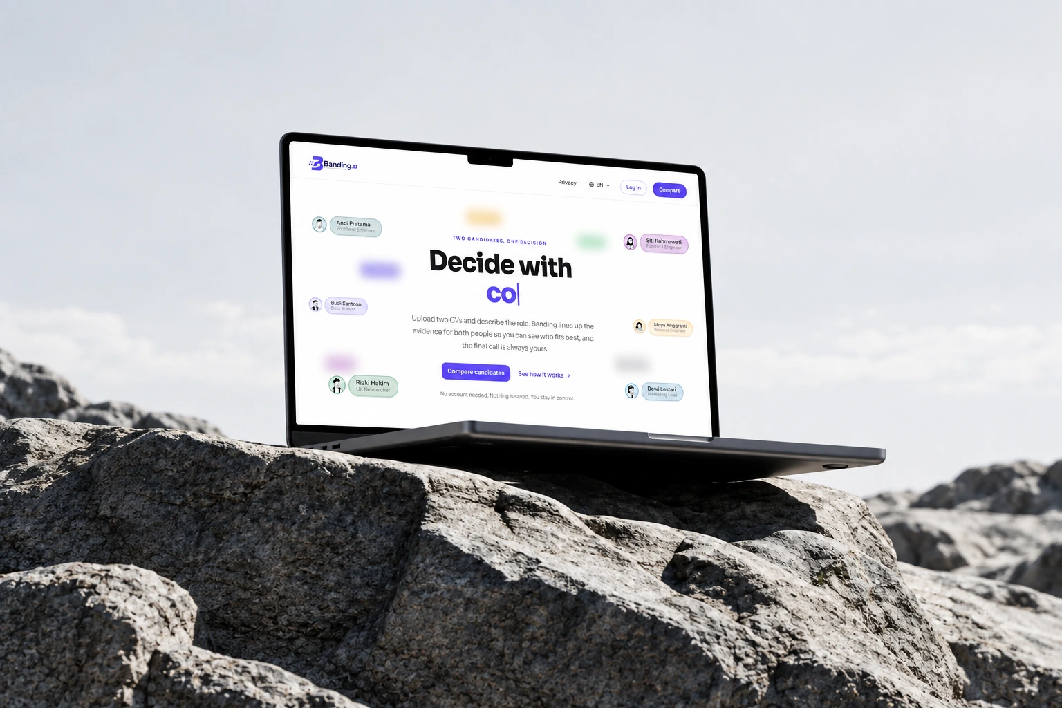 Banding.ID device mockup
