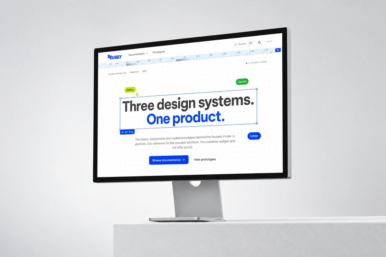 Reusely Design System device mockup